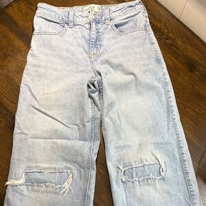 Abercrombie kids wide leg denim jeans,size 13/14